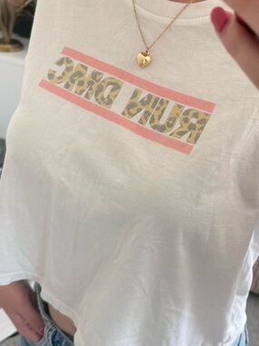 Y2K Run DMC white crop top!!